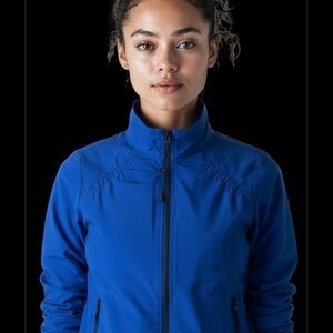 Zenergy Jacket Womens 2 Blue Full Zip Chico's Track Windbreaker Lightweight